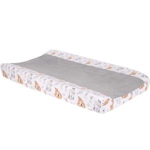 Lambs & Ivy Painted Forest White Minky Changing Pad Cover